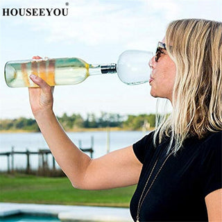 HOUSEEYOU Creative Red Wine Champagne Glass Cup with Silicone Seal...
